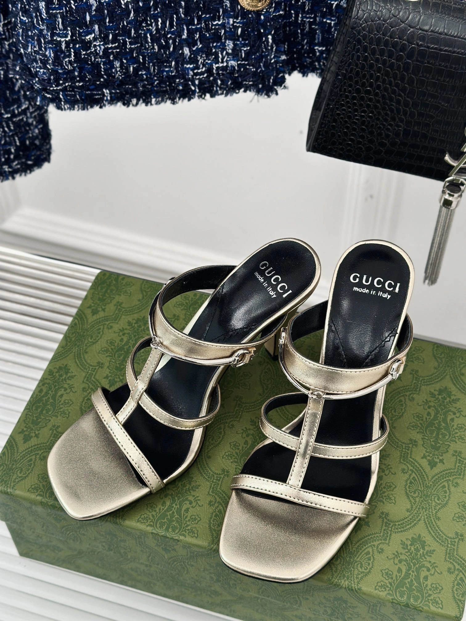 COCO-- 776643 B8B00 8053 Heel height：9.5CM Calfskin sheepskin item:D-X032C1439